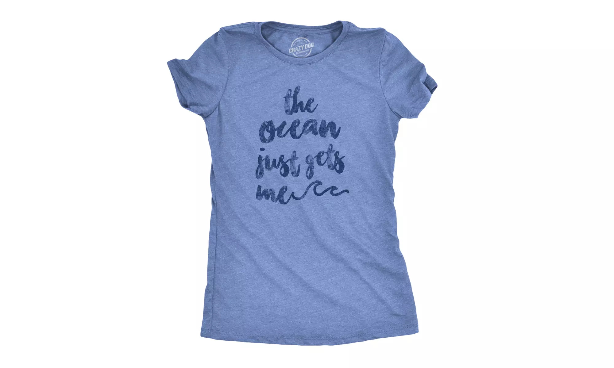 Womens The Ocean Just Gets Me Tshirt Funny Beach Vacation Tee - Primary Image