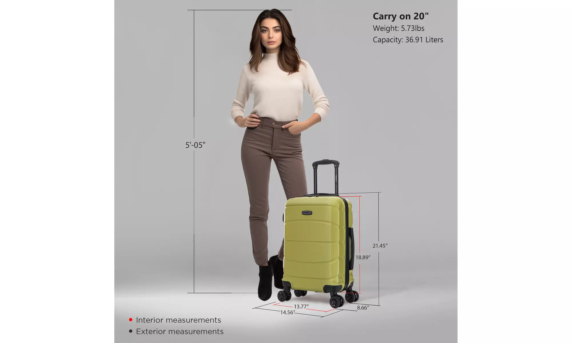 DUKAP Sense Lightweight Hardside Spinner Luggage 20"/24"/28"