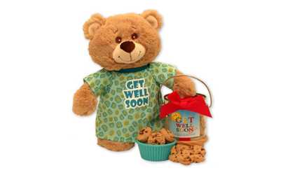 Gift Basket Get Well Soon Teddy Bear and Cookie Pail
