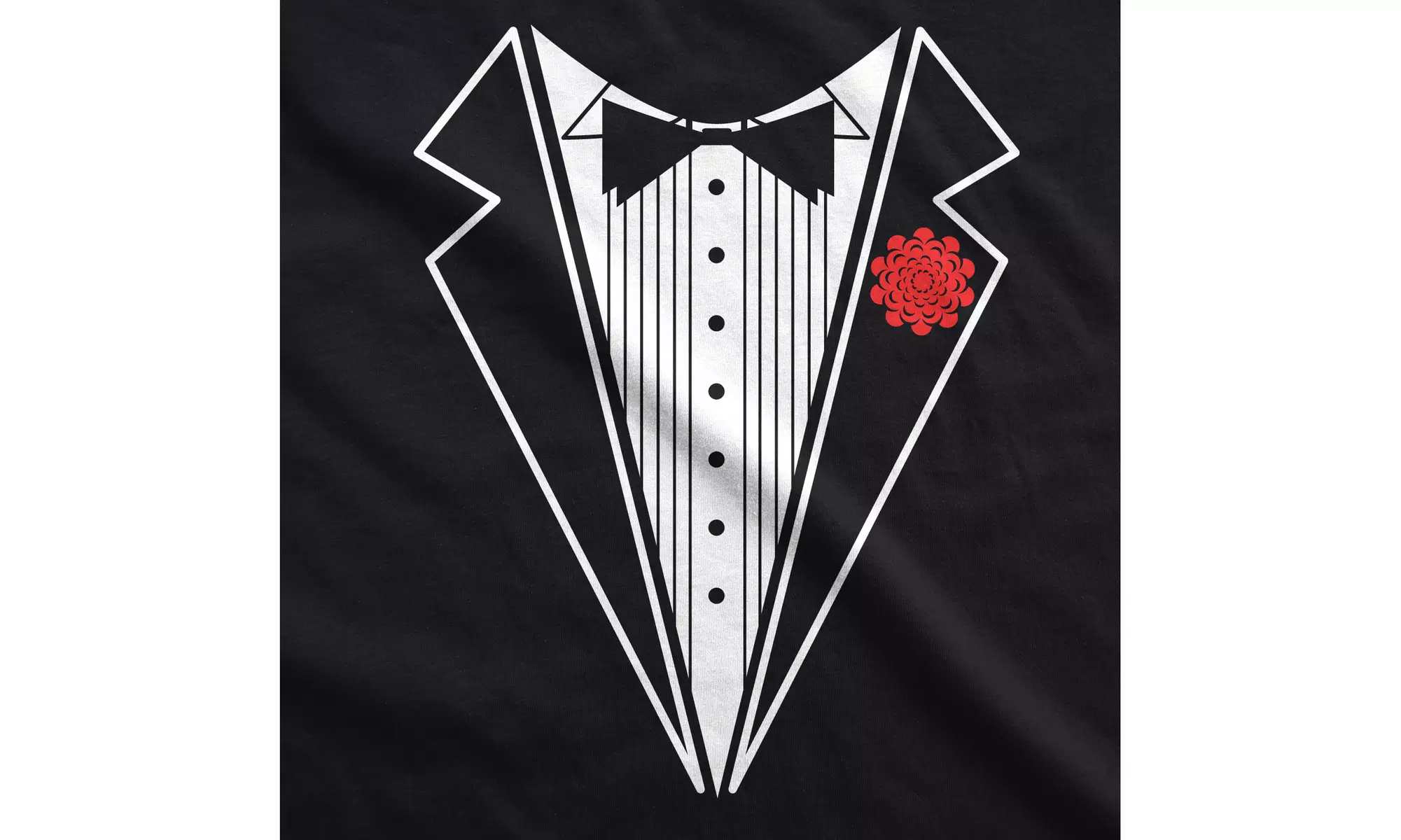 Mens Black Tuxedo T Shirt Funny Lazy Wedding Fake Suit Fancy Marriage Tee - Second Medium