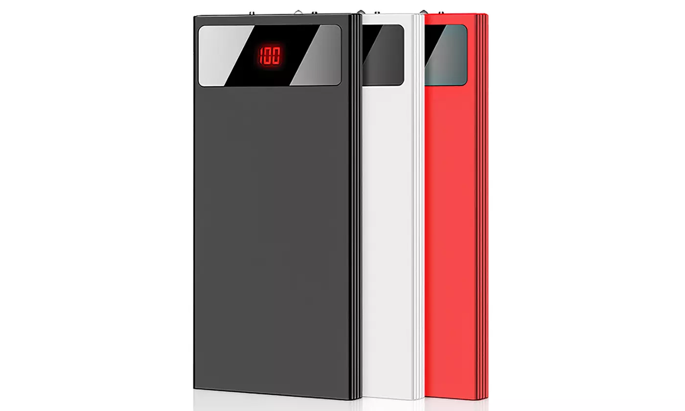 iMounTEK 20,000mAh Ultra-Thin Dual-USB Power Bank w/ Power Display & Flashlight