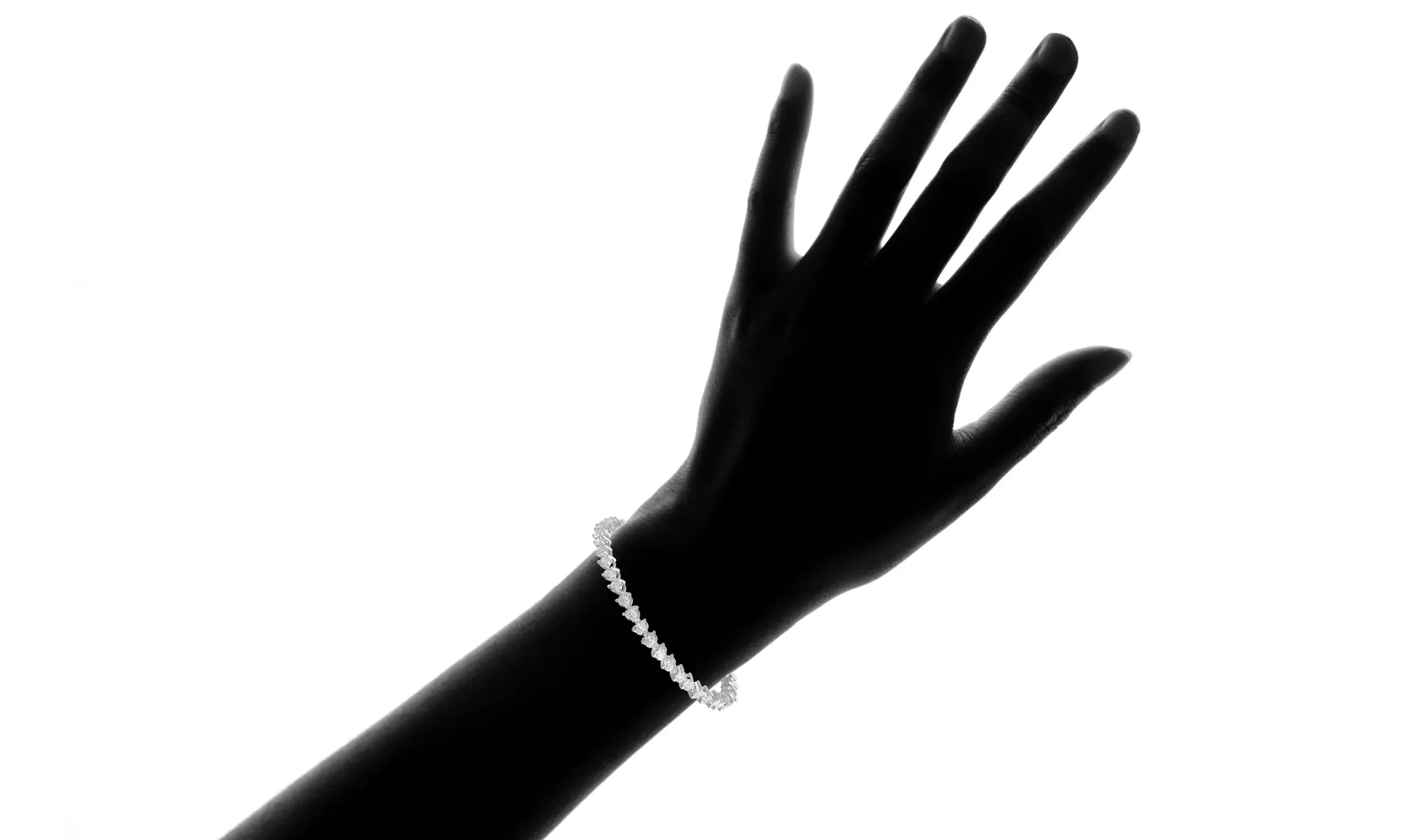 Sterling Silver 2.00 CT Diamond Miracle Plated Tennis Bracelet Jewelry for Women