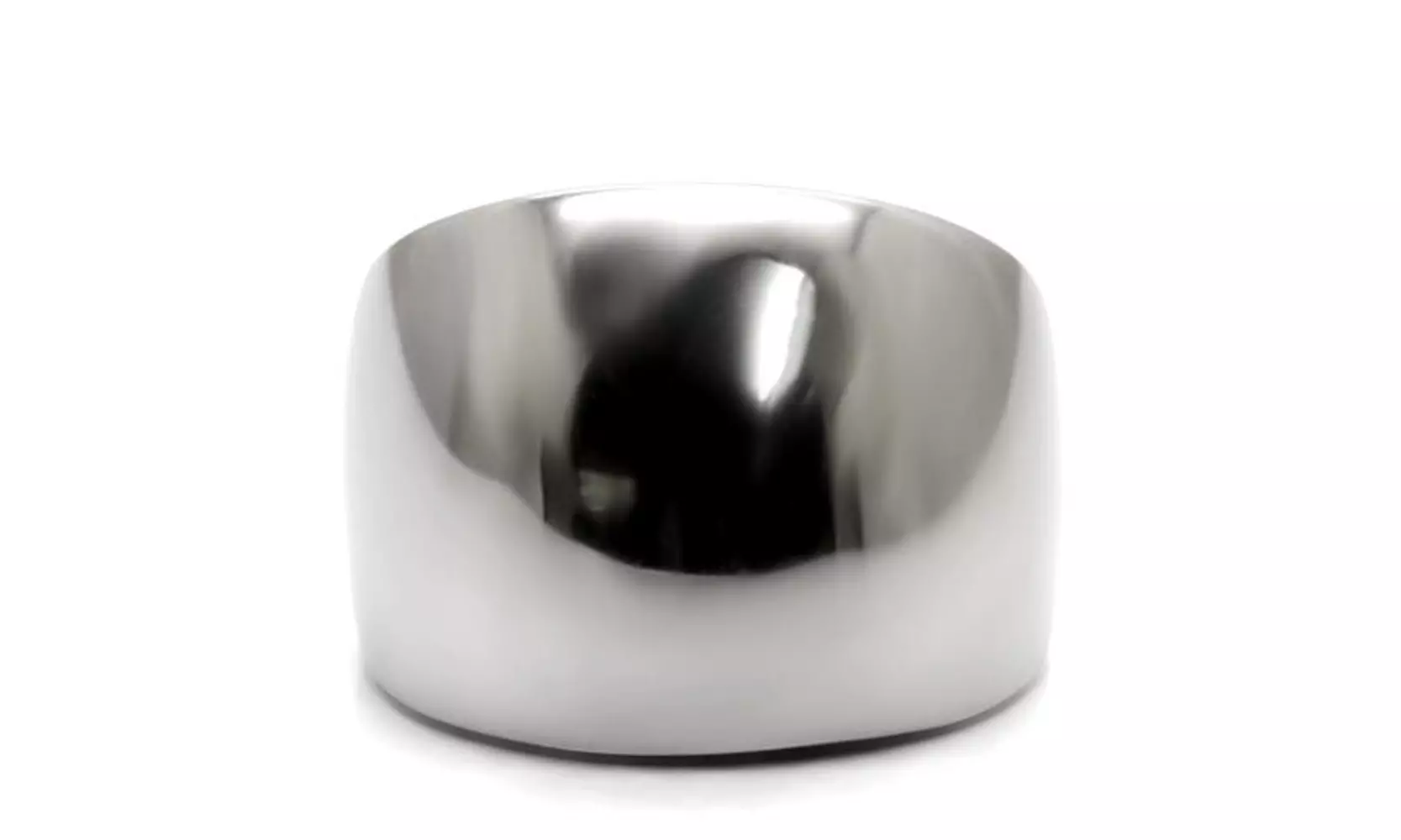 Womens High Polished Stainless Steel Classic Tapered Band Fashion Ring