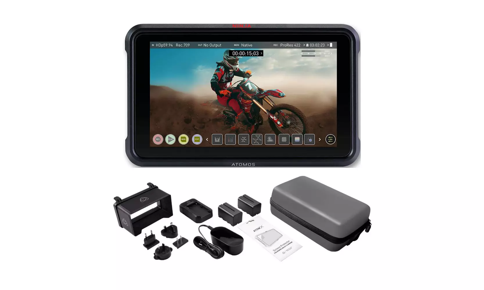 Atomos Ninja V 5-Inch HDR Portable Monitor/Recorder with Accessory Bundle - Primary Image