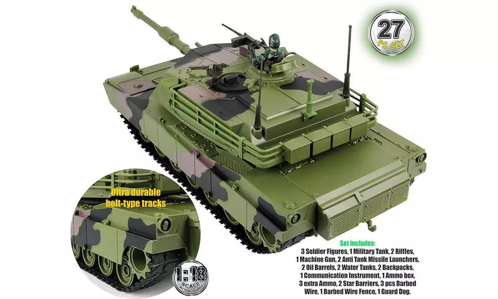 Click N Play Military Armored Assault Tank 27 Piece Play Set - Second Medium