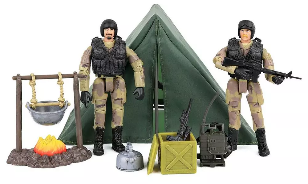 Click N Play Military Life Camping 12 Piece Play Set - Primary Image