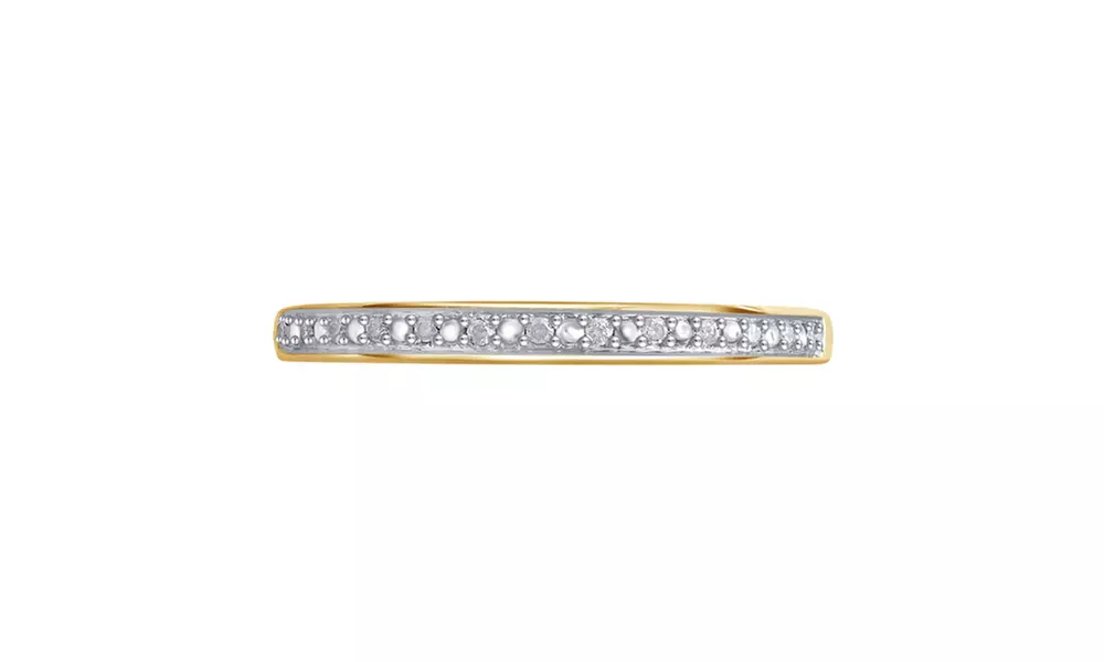 Stackable Round Diamond Wedding Band in 10K Gold by Brilliant Diamond - Primary Image