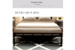 Metal Bed Frame With Black Ball Headboard And Footboard The Rustic Style - Second Medium