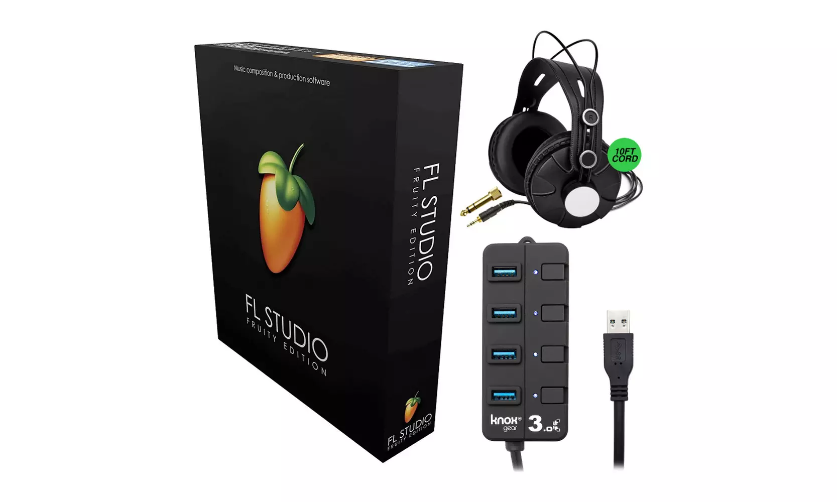 FL Studio 20 - Fruity Edition (Boxed) Bundle with Headphones & USB 3.0 Hub - Primary Image