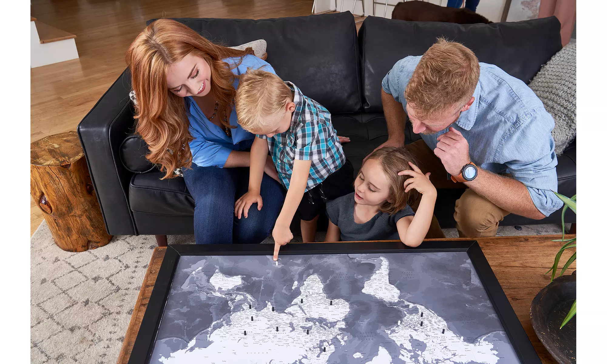 Magnetic USA and World Framed Travel Maps - Primary Image