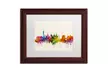Michael Tompsett 'Las Vegas Nevada Skyline II' Matted Wood Framed Art - Second Medium
