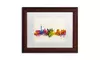 Michael Tompsett 'Las Vegas Nevada Skyline II' Matted Wood Framed Art