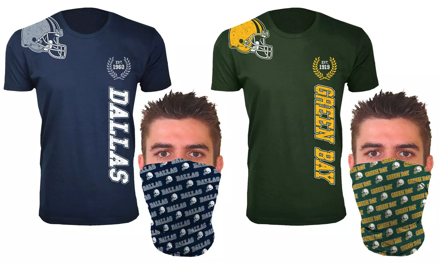 Men's Football Home Team T-Shirts with Gaiter (Extended Sizes Available) - Primary Image