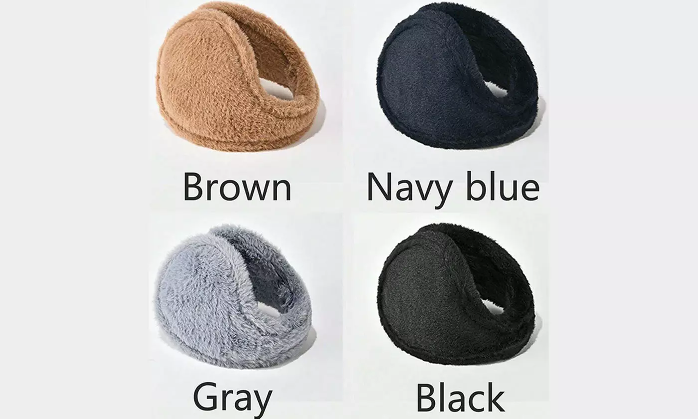 Unisex Winter Foldable Faux Fur Earmuffs 