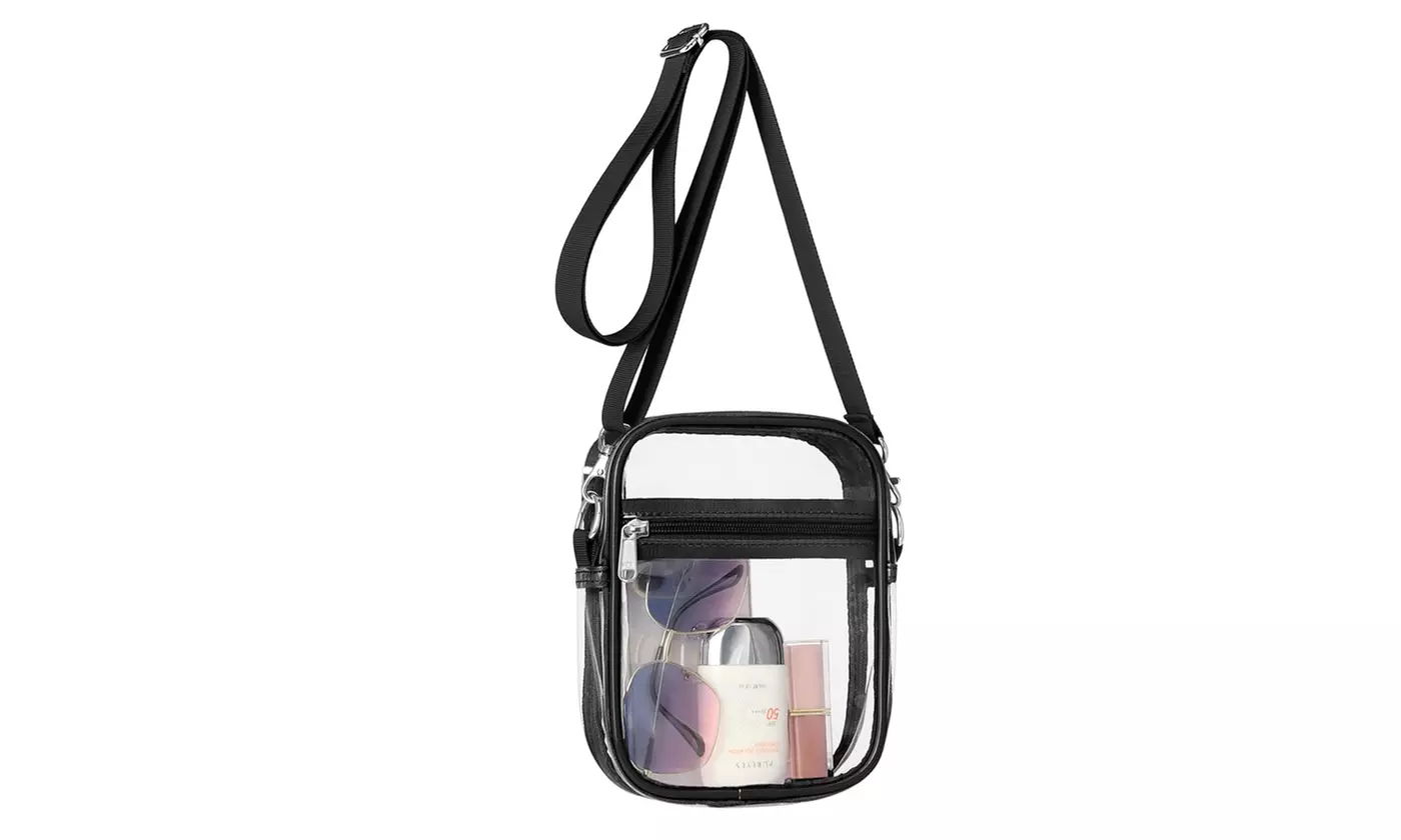 Clear PVC Stadium Approved Sling Bag Crossbody Purse Fanny Pack