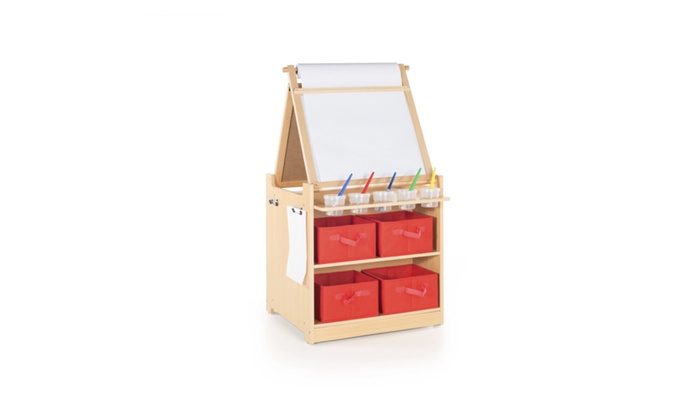 Guidecraft Desk To Easel Art Cart G51089 Groupon Guidecraft Desk To Easel Art Cart G51089