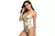 Banana & Palm Frond Print Strappy One-Piece Swimsuit - Second Medium