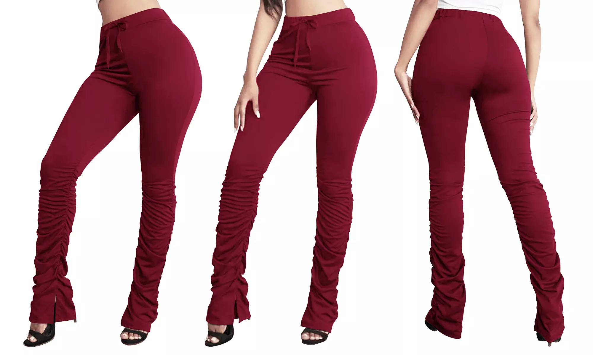 Women's Lounge Wear Fashionable Stacked Leggings