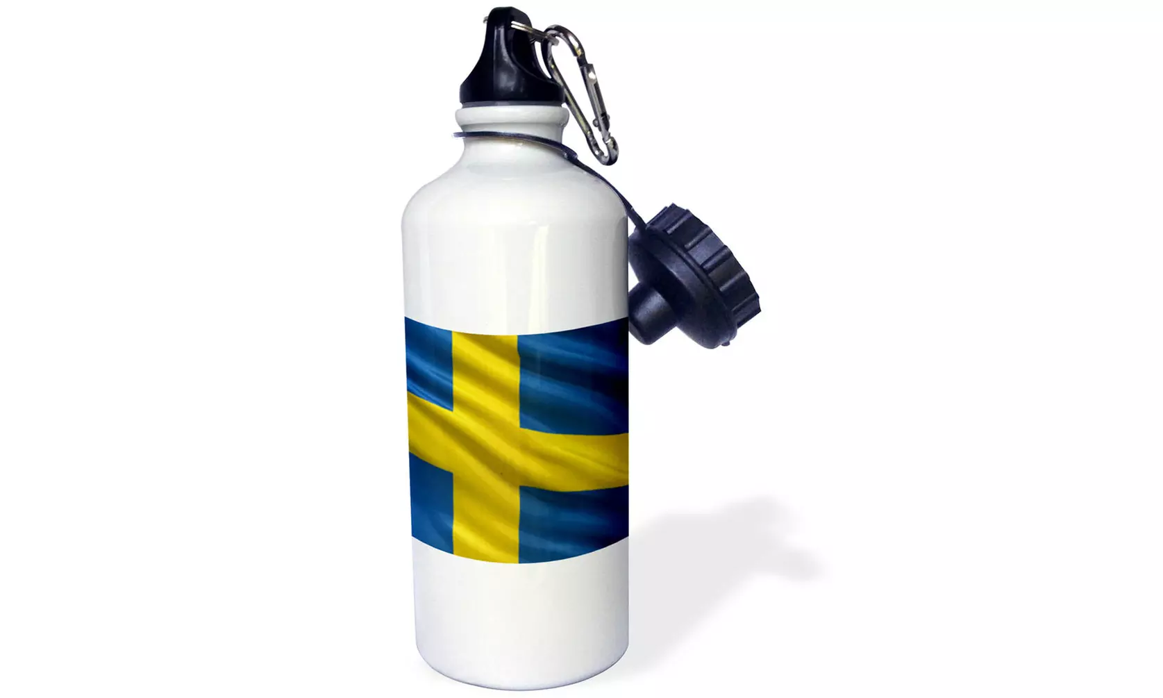 Water Bottle Flag of Sweden waving in the wind - Primary Image
