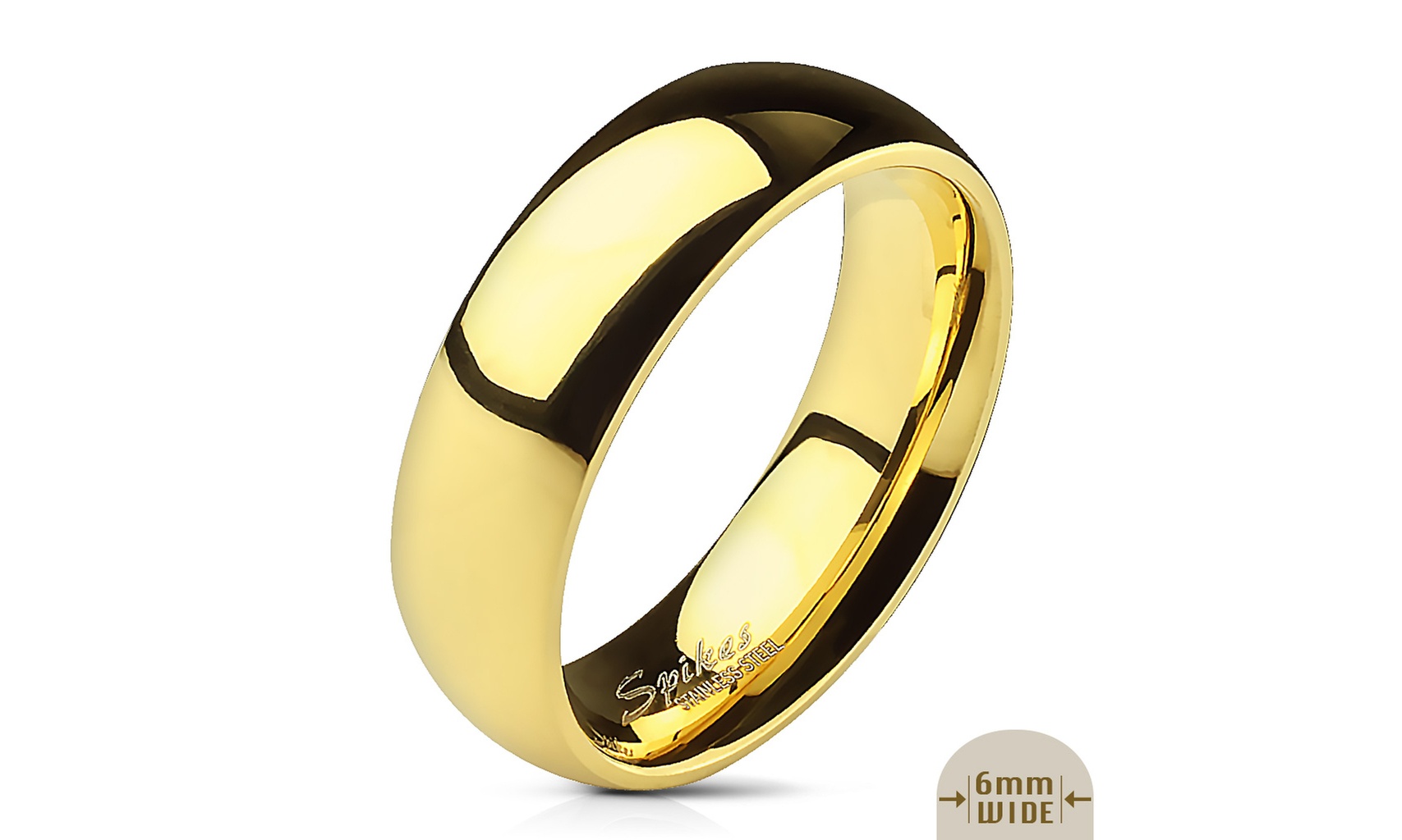 3mm - 8mm Wide 14k Gold Plated Classic Comfort Fit Wedding Ring Band 