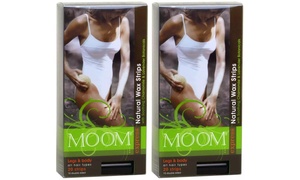 2 Pack Moom Express Pre Wax Strips For Legs & Body 20 Strips For All Hair Types