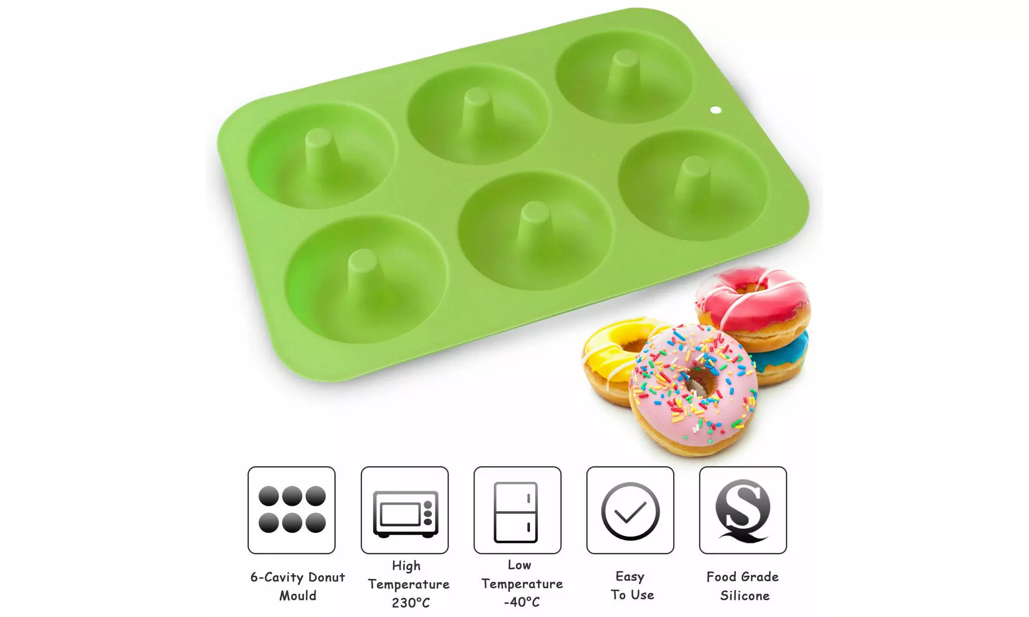 Silicone Donut Mold Donut Mould Pan Baking Tray Bagels Cake Biscuit Muffins