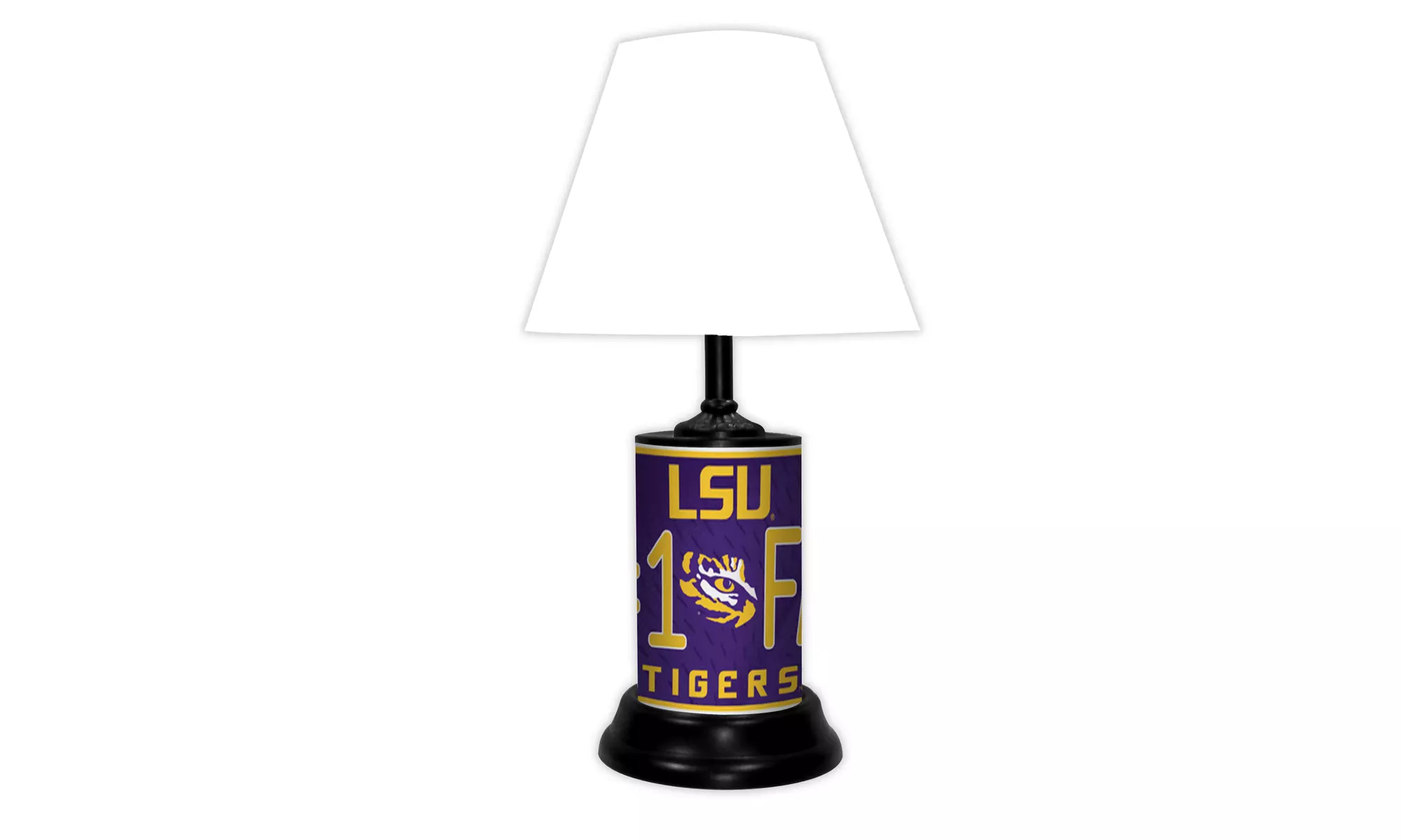 NCAA 18-inch Desk/Table Lamp with Shade, #1 Fan with Team Logo