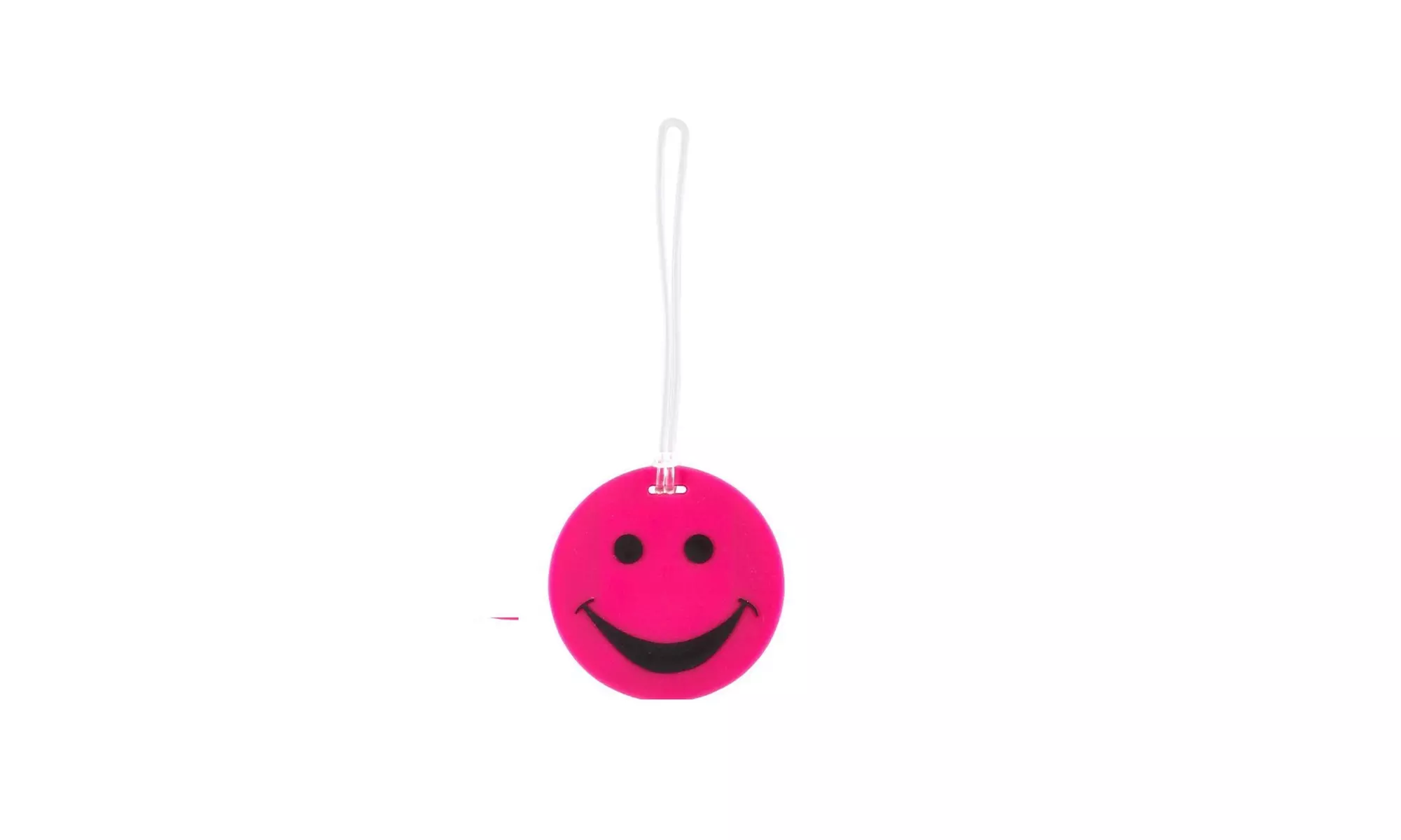 Lewis N. Clark Smiley Face Luggage Tags, Pink #ID99PNK - Second Medium