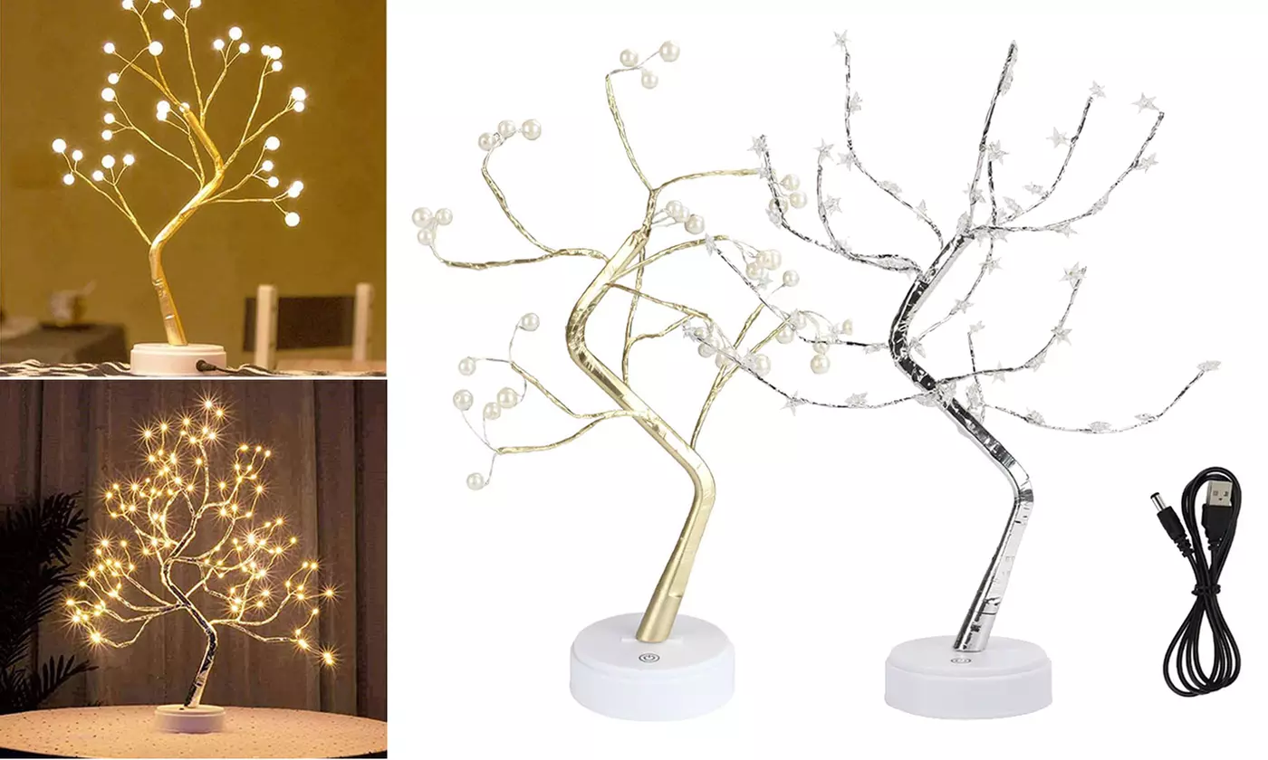 LED Bonsai Tree Lights Artificial Tabletop Fairy Light Tree Lamp For Home Decor - Primary Image