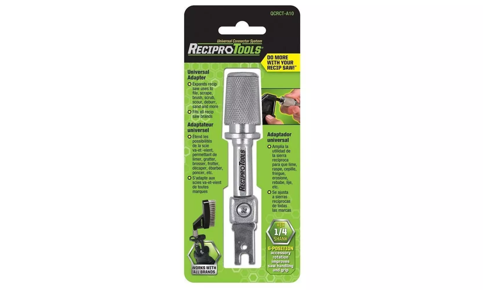 Recipro Tools RCT-A10 Reciprocating Saw Tool Adapter - Primary Image