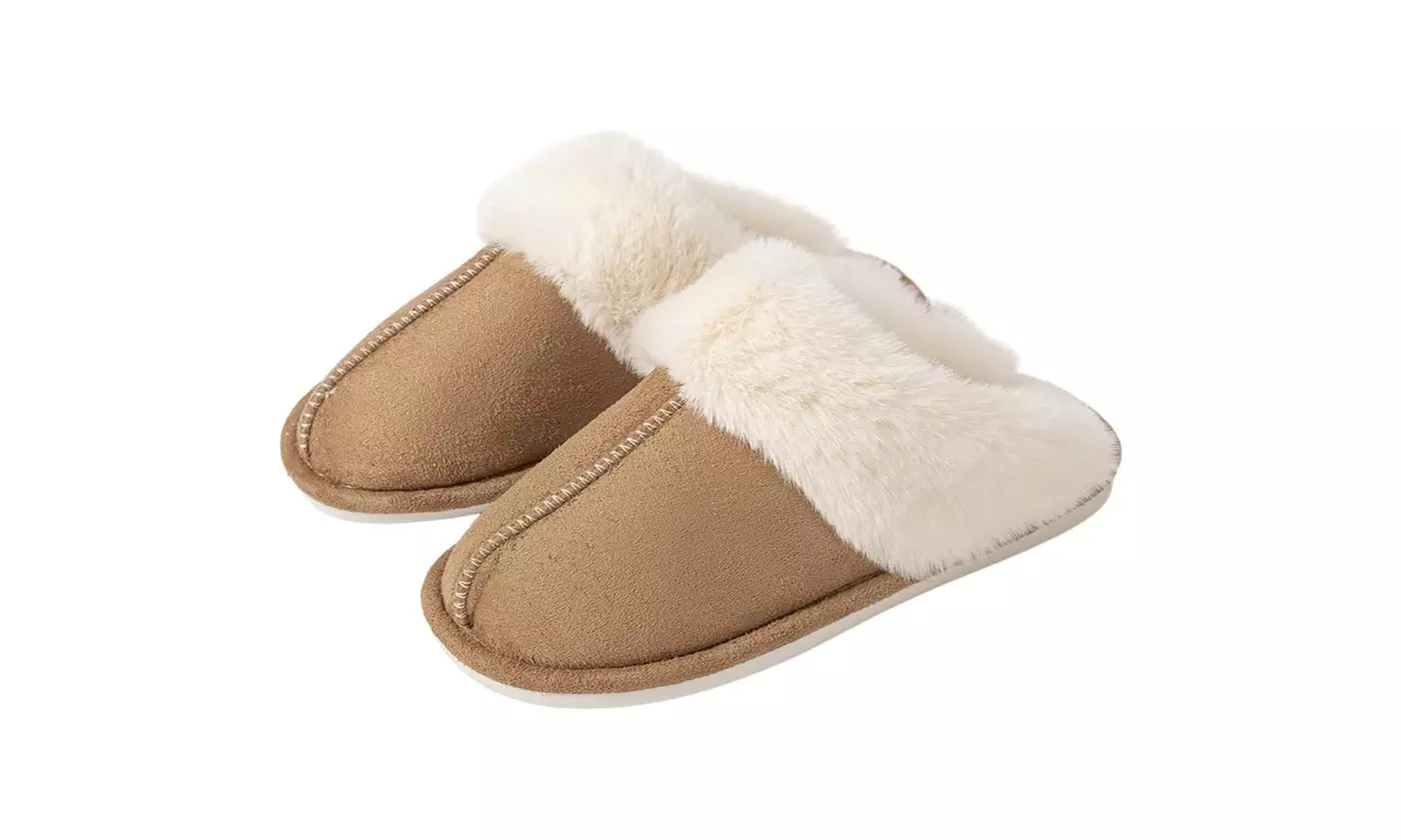 Womens Slipper with Memory Foam Fluffy Soft Warm Slip On House Slipper
