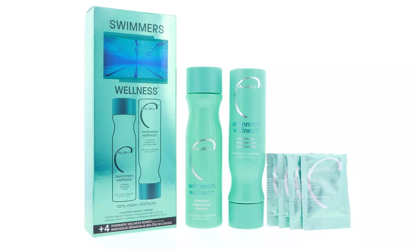 Malibu C Swimmers Wellness Shampoo and Conditioner Treatment Kit, 18.68 oz - Second Medium