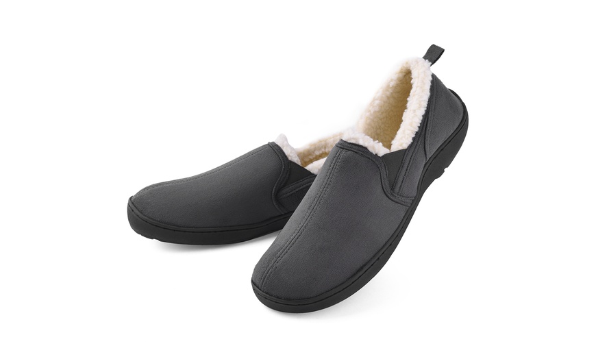 mens fleece lined house shoes