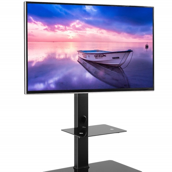 Rfiver Black Floor Tv Stand Universal Swivel Bracket Mount For 32 To 65 Inch