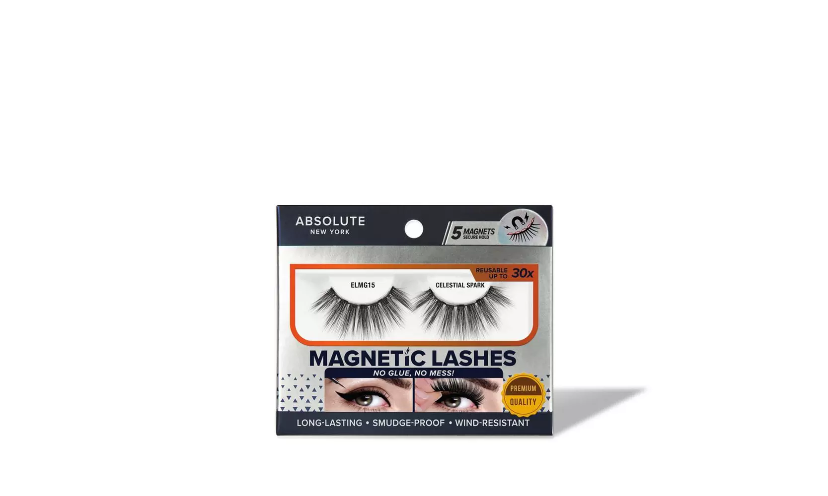 Absolute New York Premium Quality Long Lasting and Reusable Magnetic Lashes - Second Medium