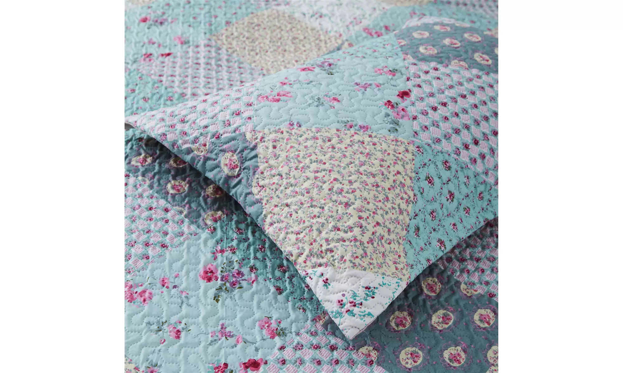 JML 3-Piece Quilt Set,Lightweight Printed Pattern Reversible Quilt With 2 Shams