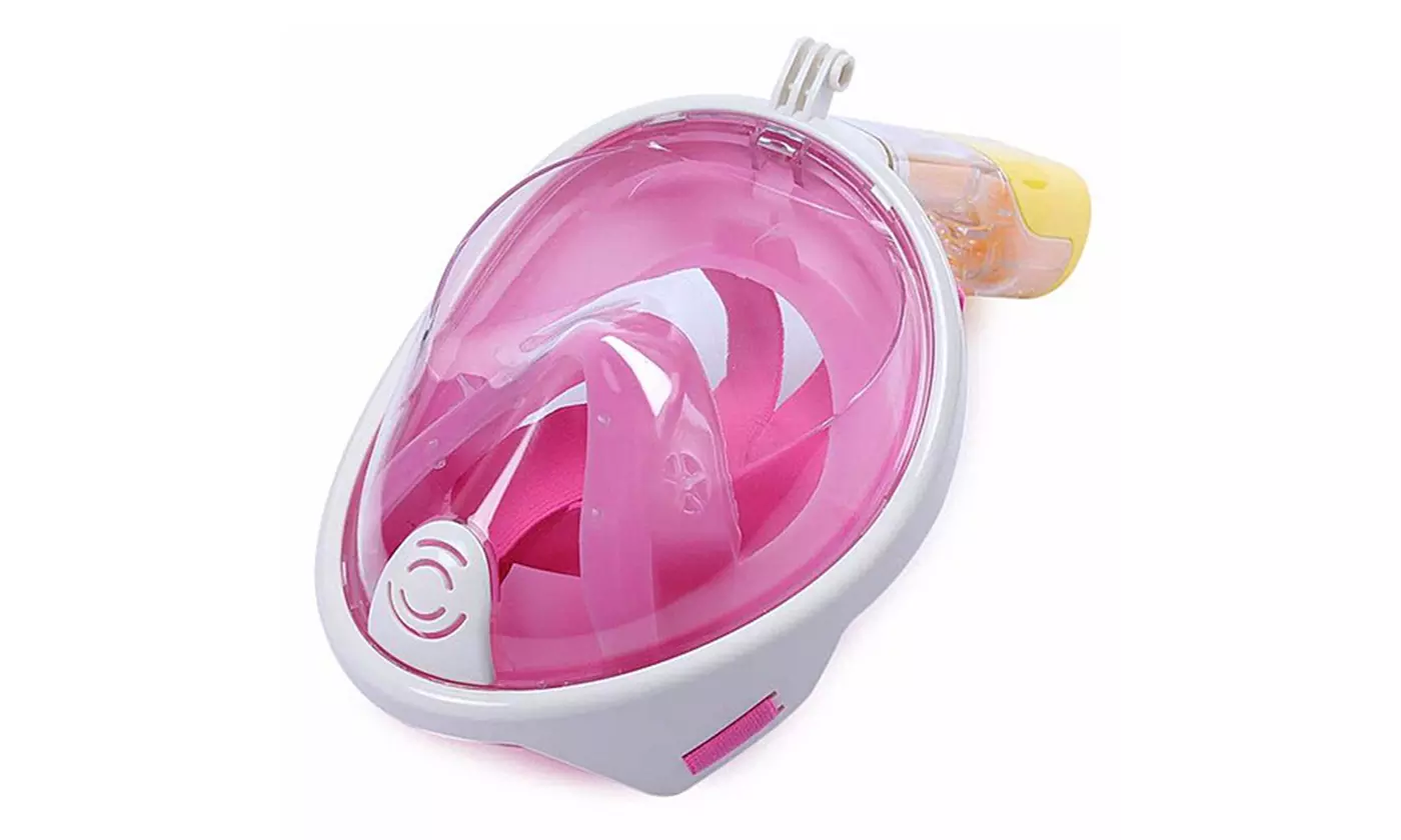 Full Face Snorkel Mask with Optional HD 1080P Action Sports Camera - Second Medium