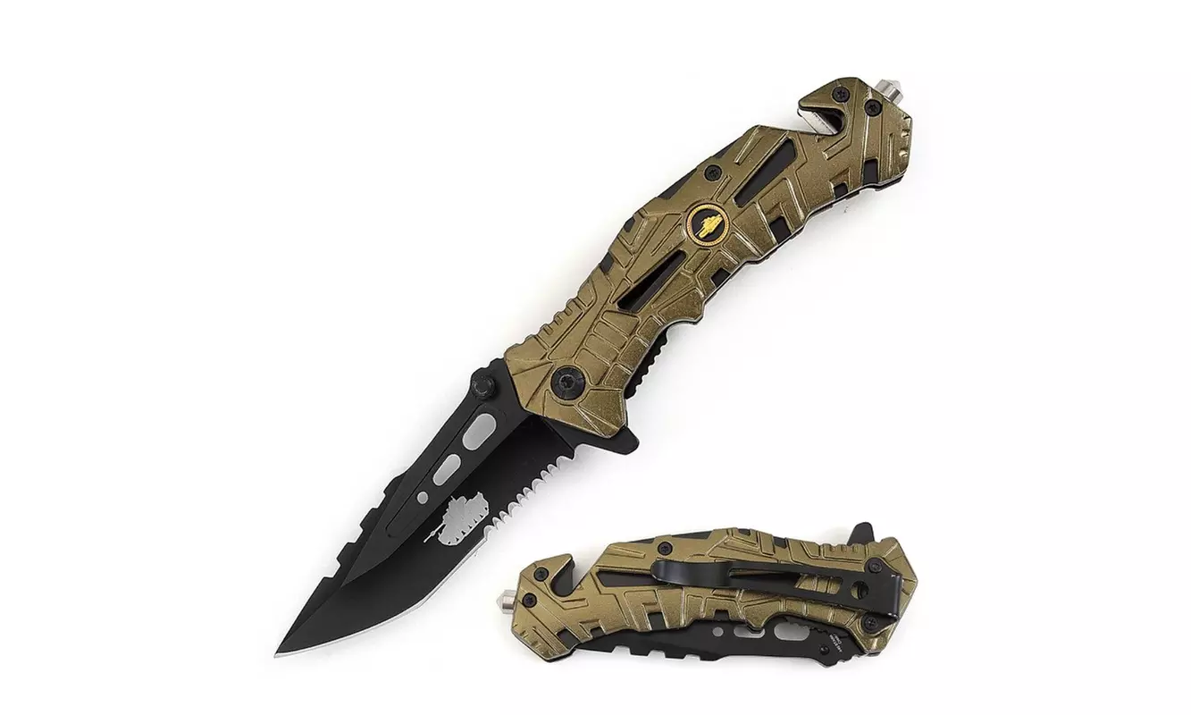 3 in 1 Pocket Knife- Police, Fire, EMS, Army, Navy, Marine, Air Force Options  - Primary Image