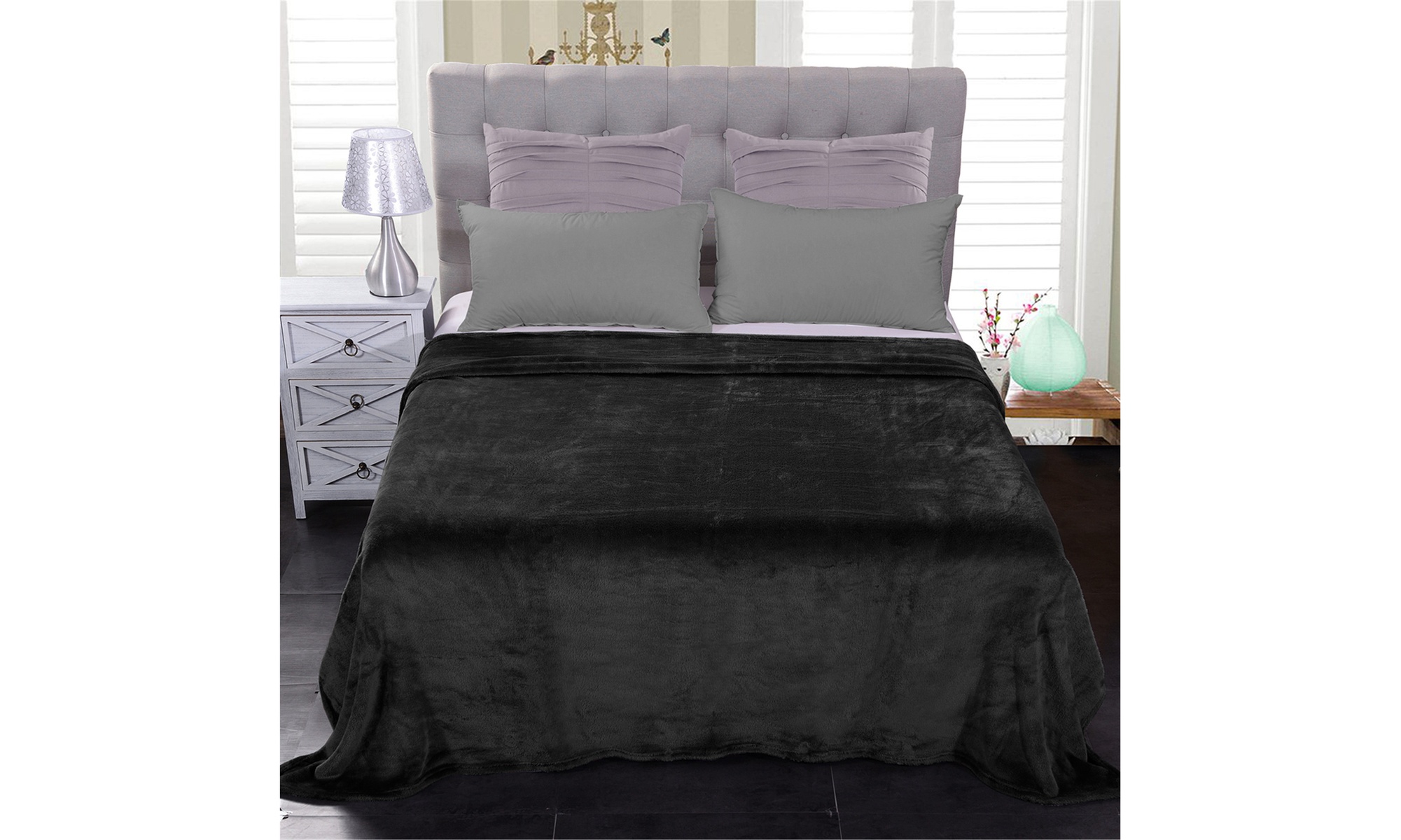 JML Soft Lightweight Plush Flannel Blanket for Bed/Sofa,King/Queen Size