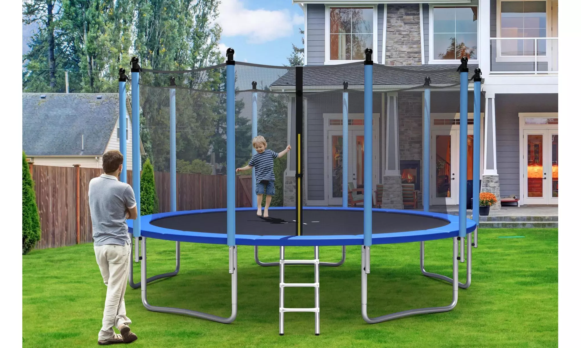 Patiojoy 8/10/15Ft Trampolines Jumping Exercise ASTM Recreational Enclosure Net - Primary Image