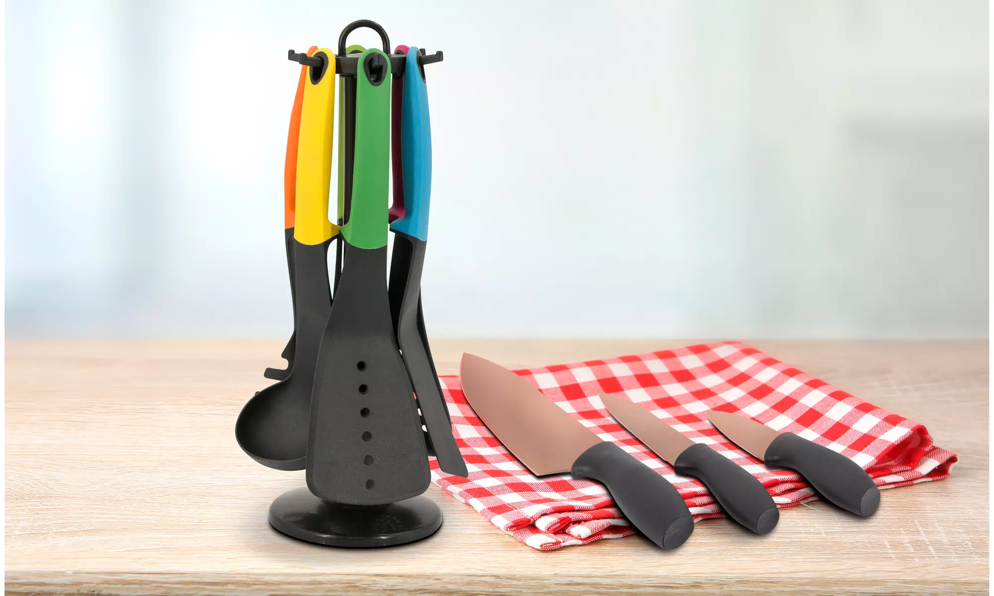 7pc Utensil Set with 3pc Copper Knife Set - Primary Image