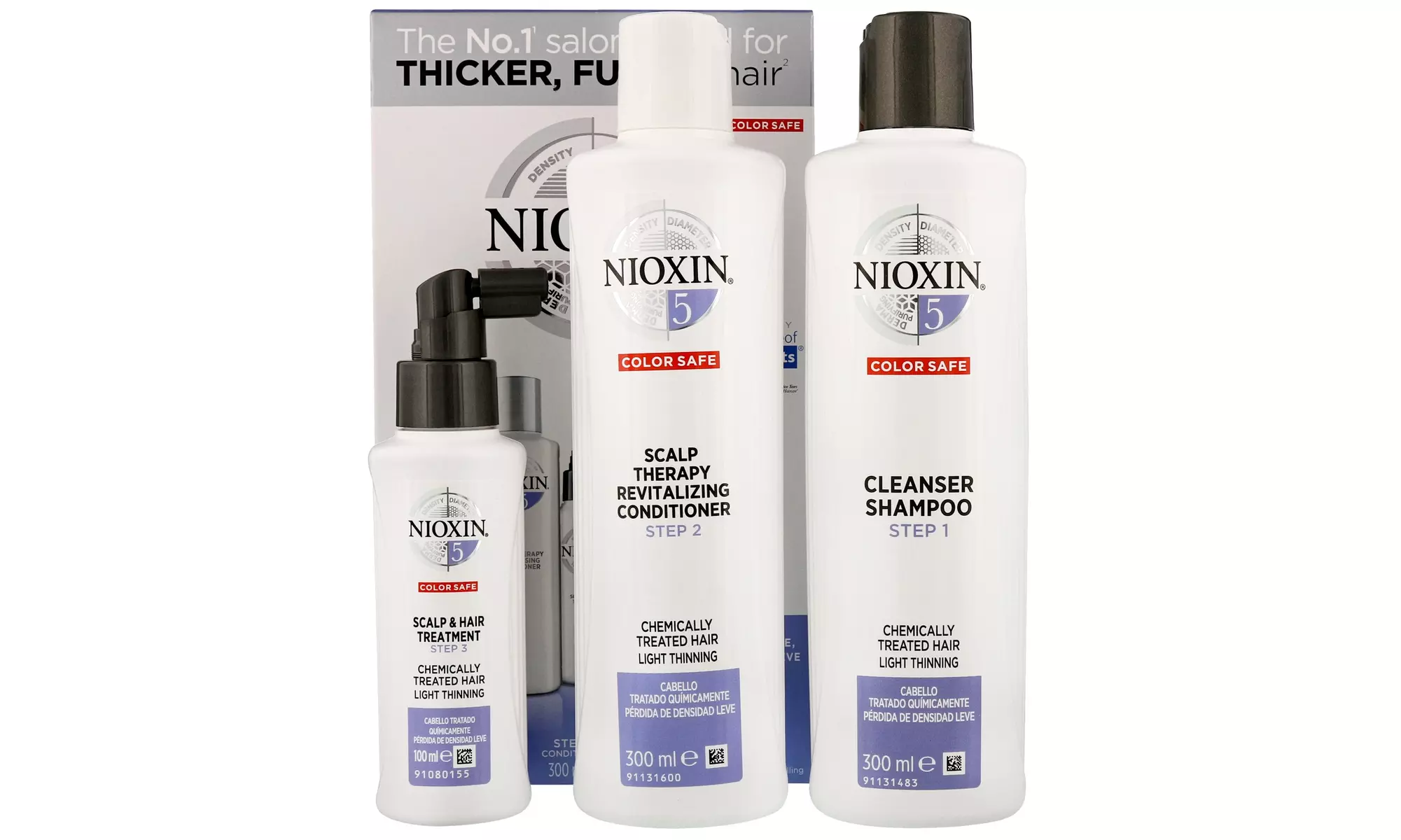 Nioxin System Kit with shampoo, conditioner, and treatment (10.1oz/10.1oz/3.4oz)
