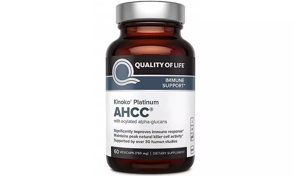 Premium Kinoko Platinum AHCC Supplement  750mg of AHCC per Capsule - Primary Image