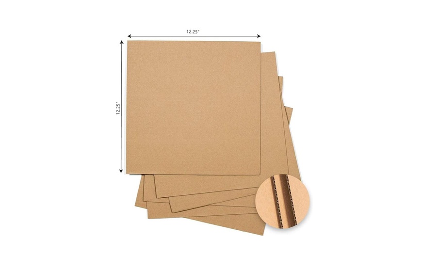 12.25 X 12.25 Inches Corrugated Cardboard Sheets, 50-pack Flat 