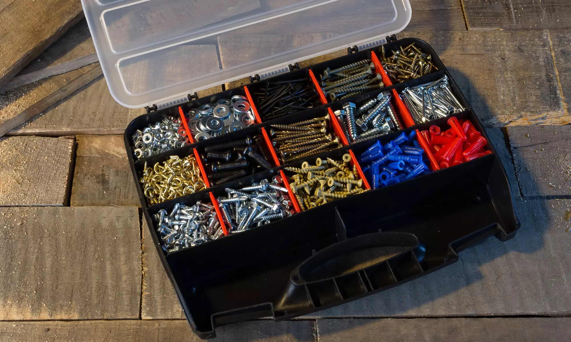 Portable Storage Case with Locks and Compartments by Stalwart - Primary Image