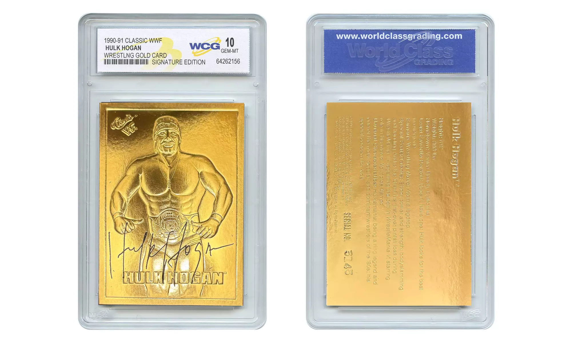 1991-92 Classic UNDERTAKER WWF Wrestling RC GOLD Card Signature Edition - GEM 10 - Primary Image