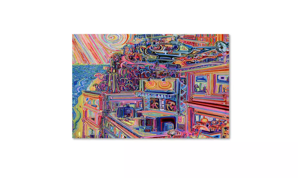 Josh Byer 'The Beach Far Below' Canvas Art - Second Medium