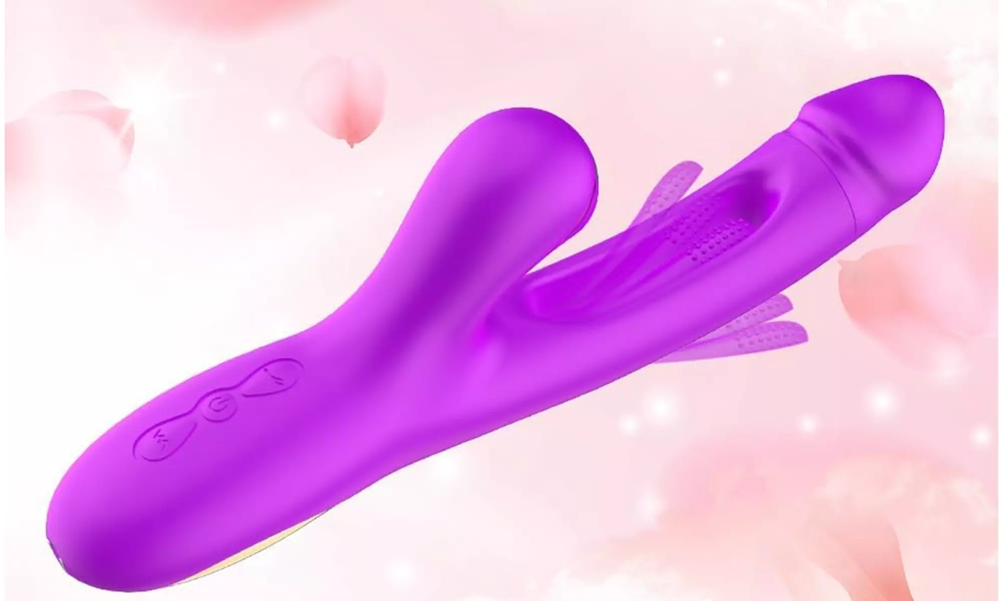 7 Speeds Tapping  Clitoral Sucking Rabbit Vibrator G Spot Flapping Dildo Sex Toy