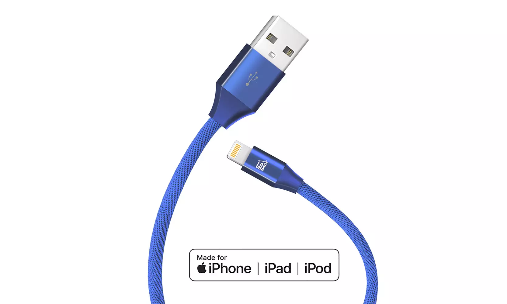 LAX 10-Ft Apple-Certified Strong Nylon Mesh Lightning to USB Cables - Primary Image