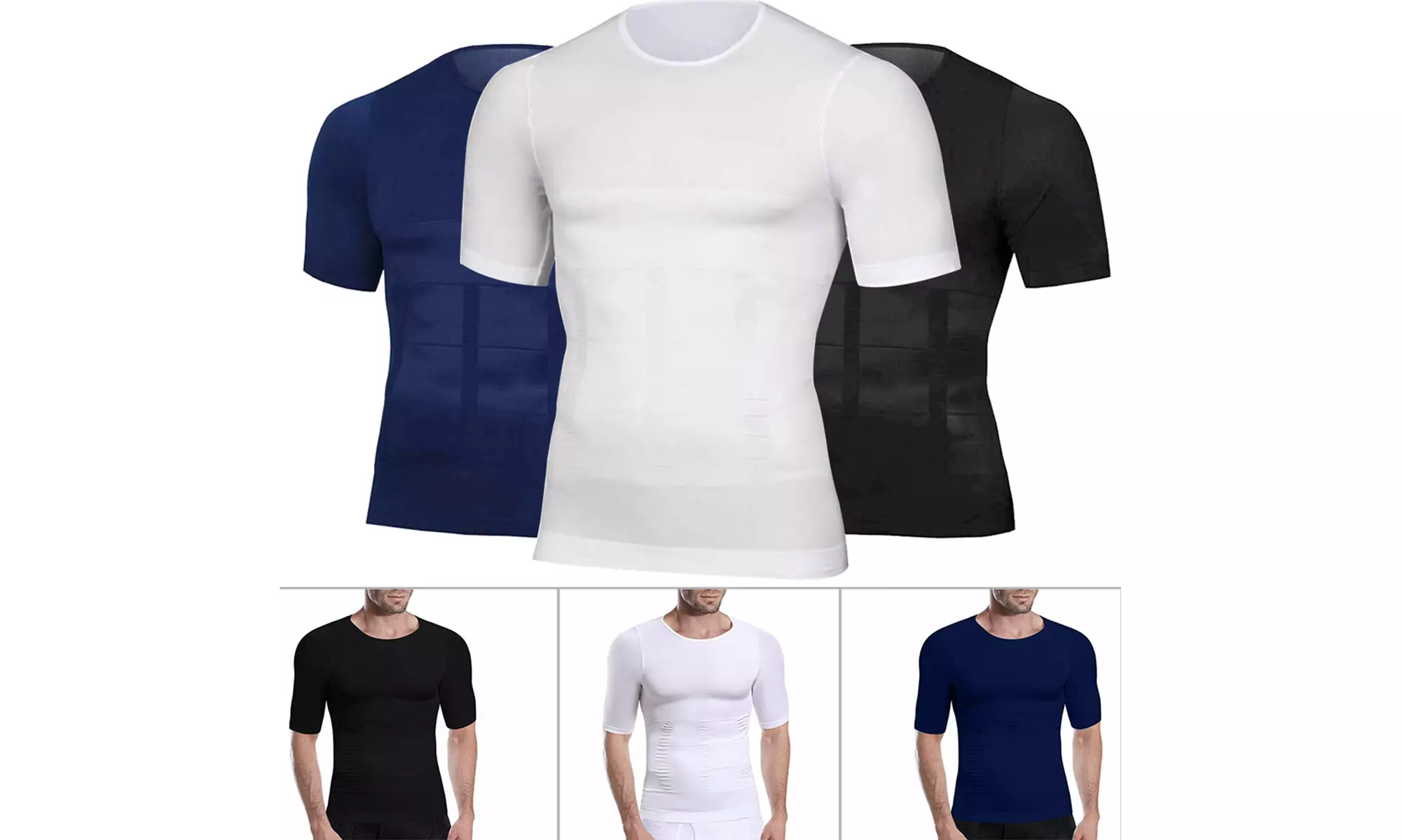 Men's Compression Shirt Undershirt Slimming Tank  Abdomen Slim Body Shaper - Primary Image